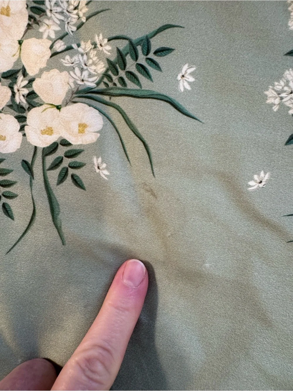 Buffy Breeze King Duvet Cover Midori Floral TENCEL Lyocell Sage Green